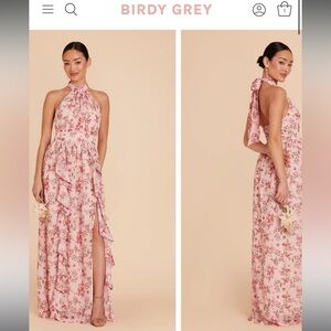 New w Tags Birdy Grey Joyce Chiffon Bridesmaid Dress in print Wild Rose Garden